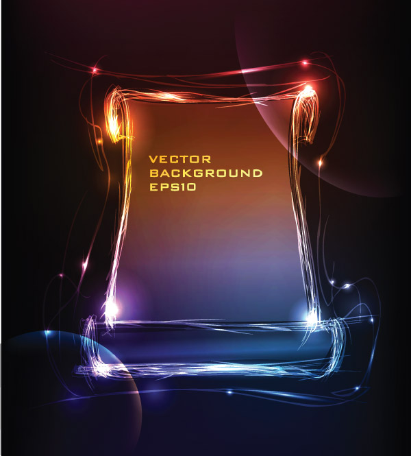 free vector Light frame composed of vector 2